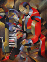 Pianist.Study in Red.